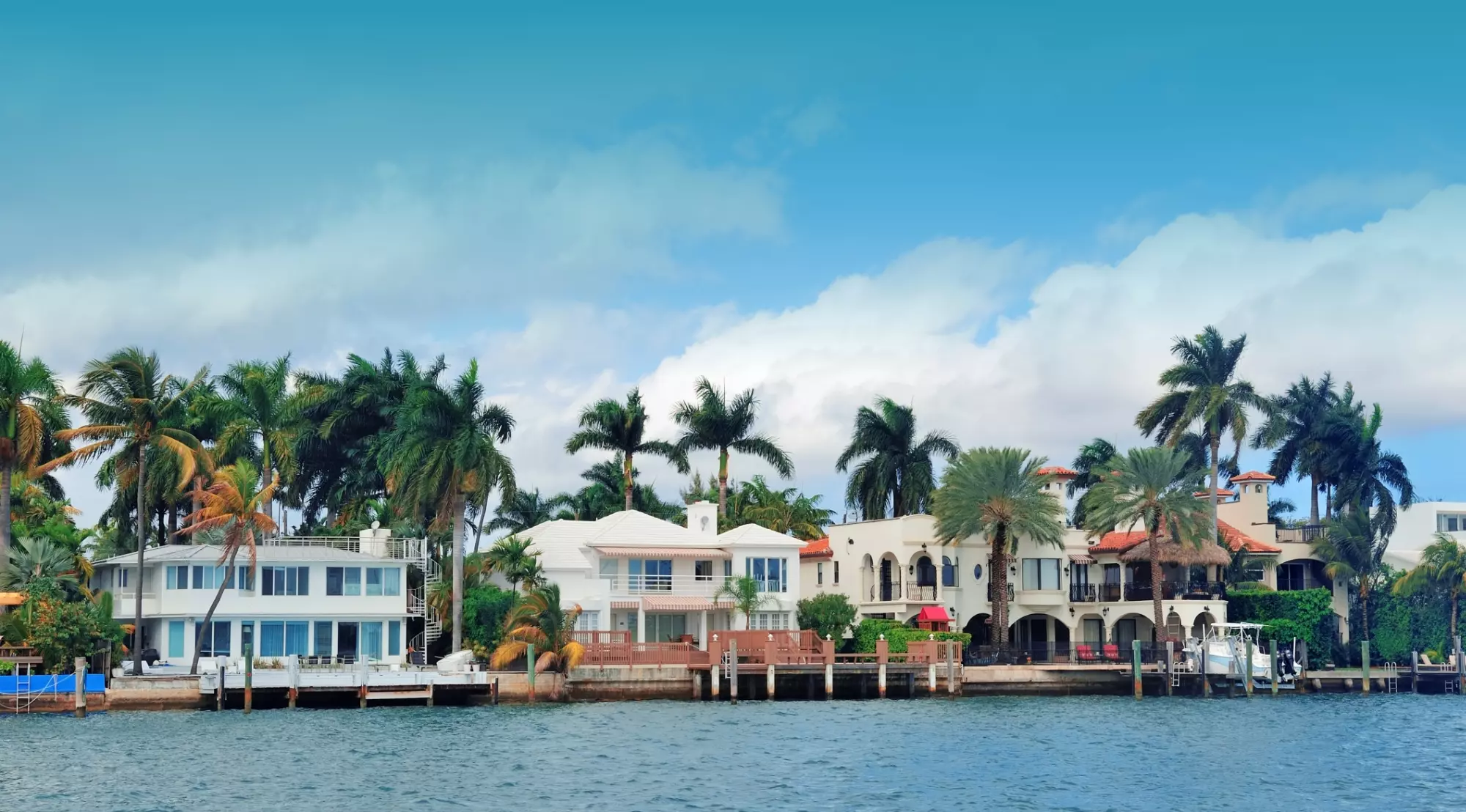 A vibrant Florida landscape showcasing a scenic beach with clear water and blue skies.